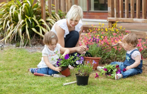 Green Beckton lawn with aeration and feeding care
