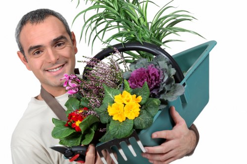 Garden waste and green cuttings prepared for responsible removal in Beckton